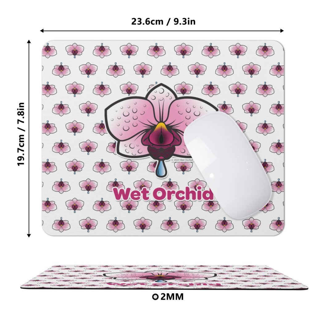 Wet Orchid Mouse Pad