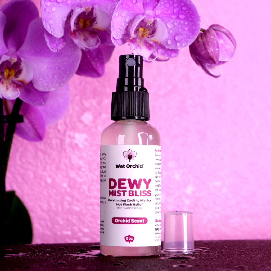 Dewy Mist Bliss Moisturizing Cooling Spray for Hot Flash Relief with Hyaluronic Acid 2 oz.